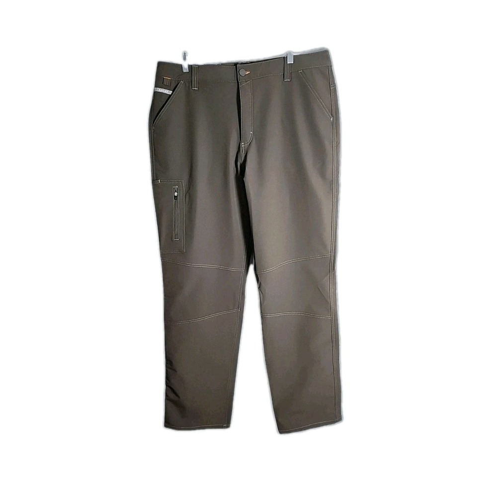 NWT Ariat Durastretch 34W/35L REBAR DriTEK Straight Leg Pants Brown Outdoor New